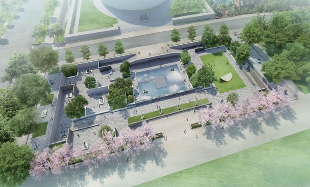 A rendering of Hiroshi Sugimoto's new plan for the Hirshhorn Museum. Courtesy the artist.