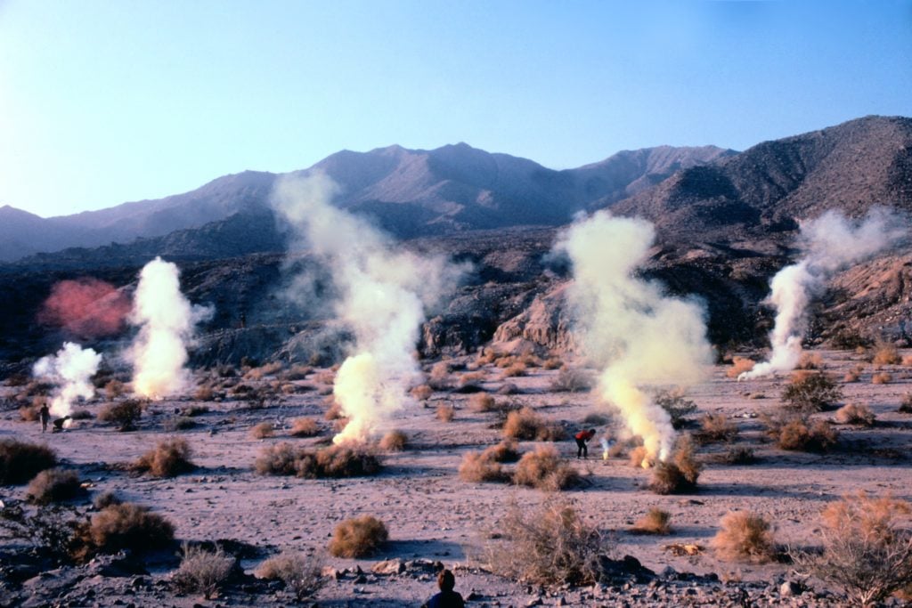 Judy Chicago, Desert Atmosphere (1969). © Judy Chicago/Artists Rights Society (ARS), New York. Photo courtesy of Through the Flower Archives; Courtesy of the artist; Salon 94, New York; Jessica Silverman Gallery, San Francisco; and Jeffrey Deitch, Los Angeles.