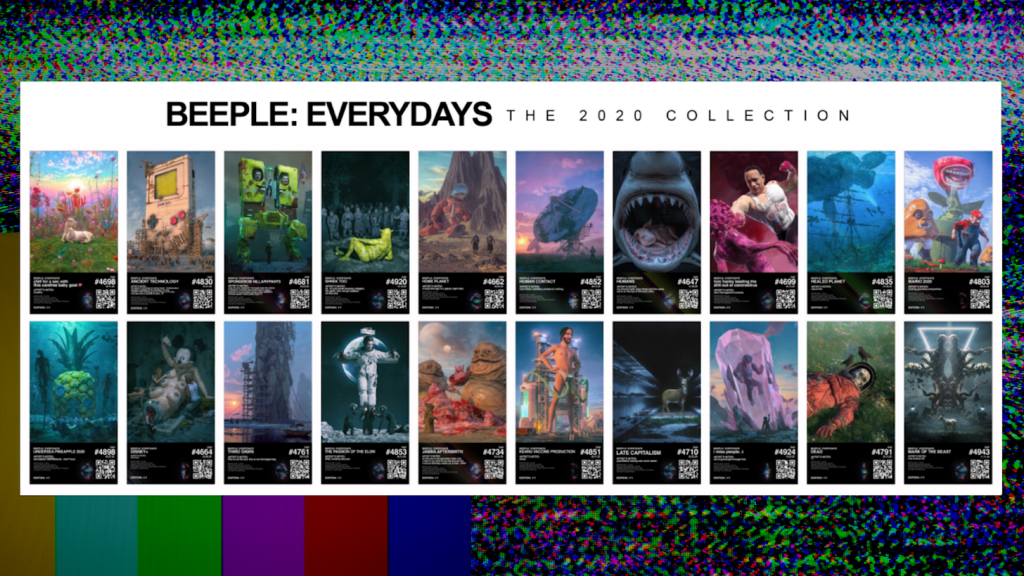 Beeple's "Beeple Everydays: The 2020 Collection." Courtesy of Metapurse.