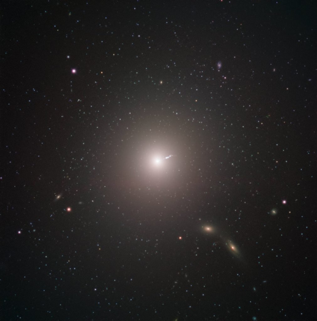 The galaxy Messier 87, in the constellation Virgo, as capture by the European Southern Observatory’s Very Large Telescope. Photo courtesy of the European Southern Observatory.