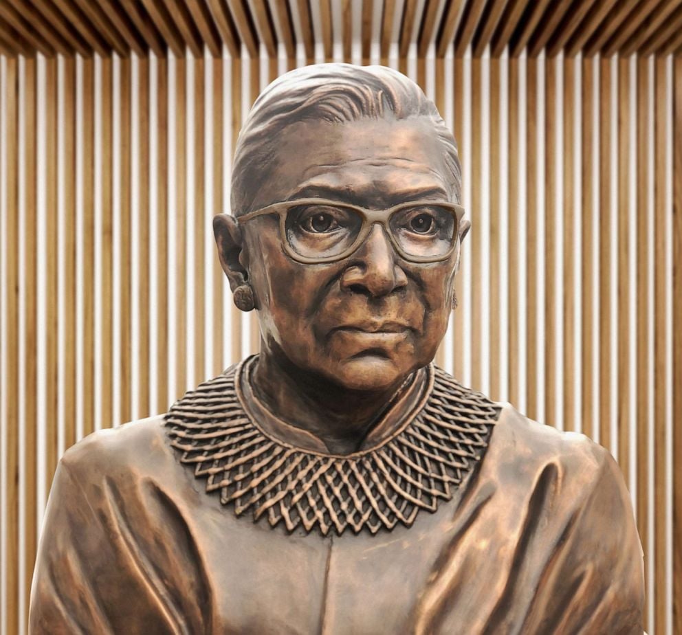 Gillie and Marc's statue of Ruth Bader Ginsburg. Photo courtesy of the artists.