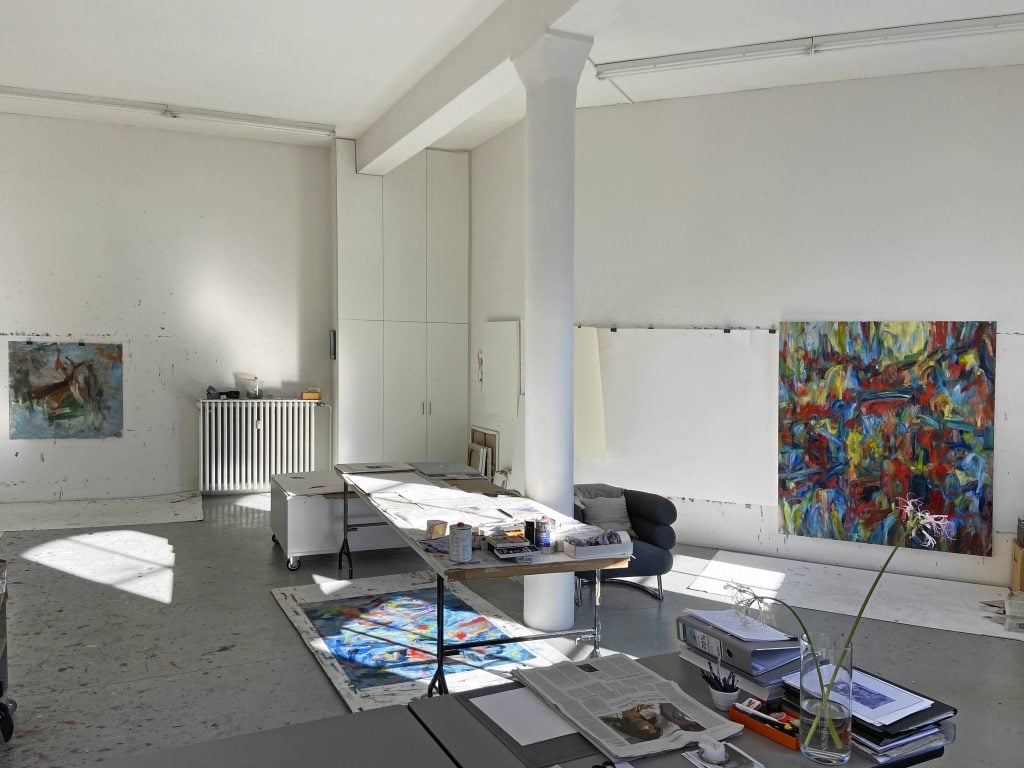 Sabine Moritz studio. Image ©️Studio Sabine Moritz 2021. Courtesy Pilar Corrias Gallery.