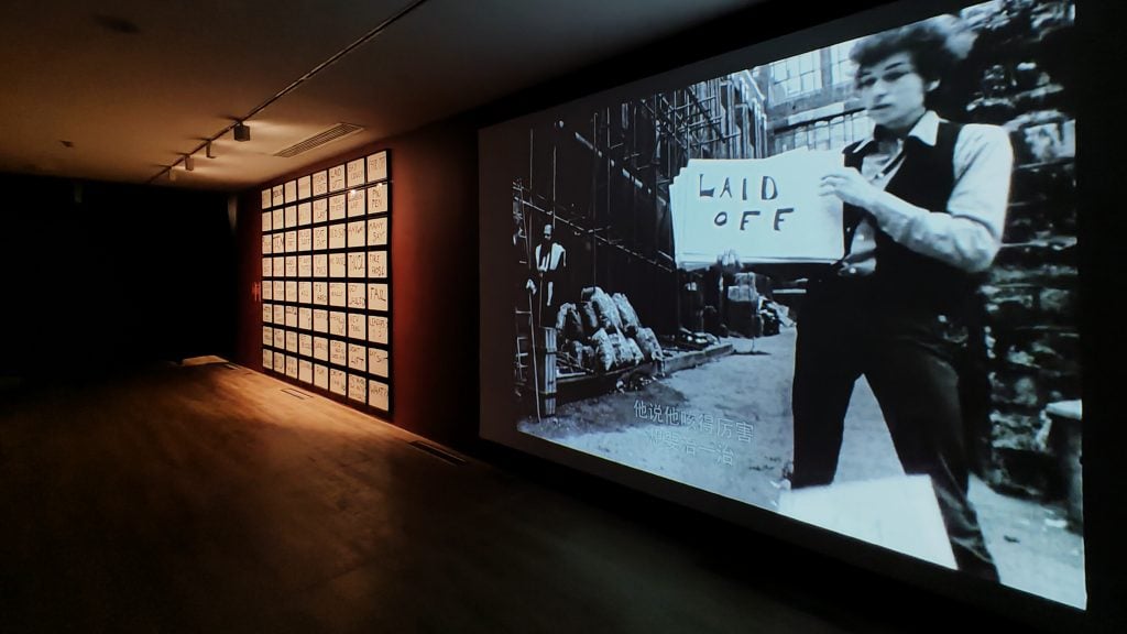 Installation view "Bob Dylan: Retrospectrum," Courtesy of Museum of Modern Art Shanghai.