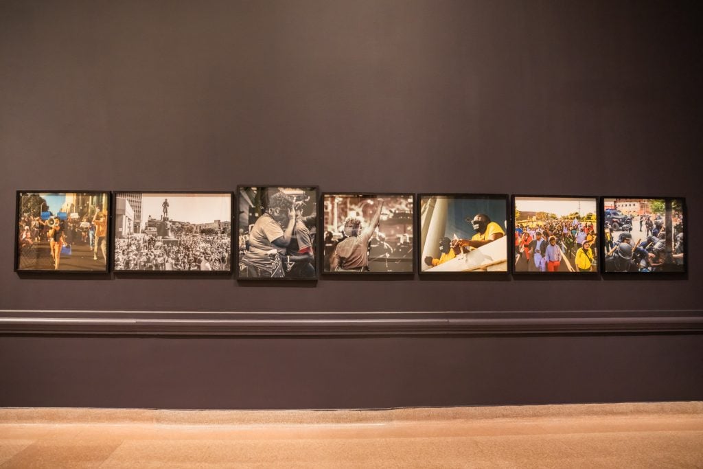 Installation view, "Promise, Witness, Remembrance" at the Speed Museum. Photo: Xavier Burrell.