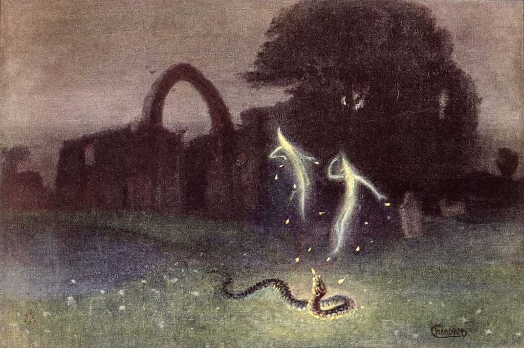 Hermann Hendrich, <i>The Will o’ the Wisp and the Snake</i> (1823).