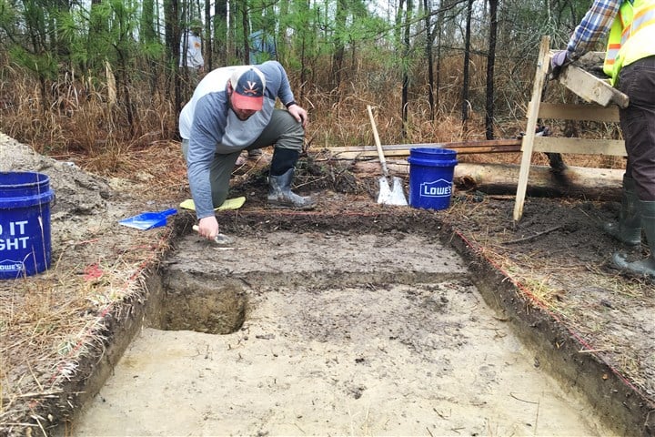 Excavations of the family cabin in Maryland where Harriet Tubman once lived. Photo courtesy of the Maryland Department of Transportation.