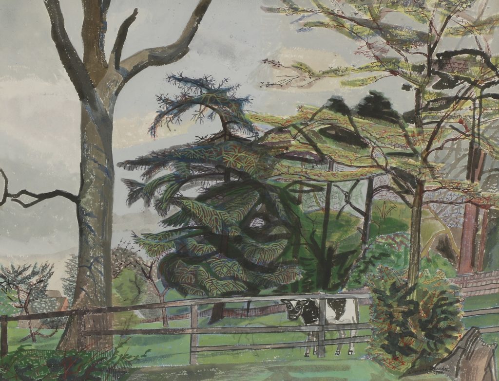 Edward Bawden, Country House in Essex (1938). Estimate £5,000–8,000. 