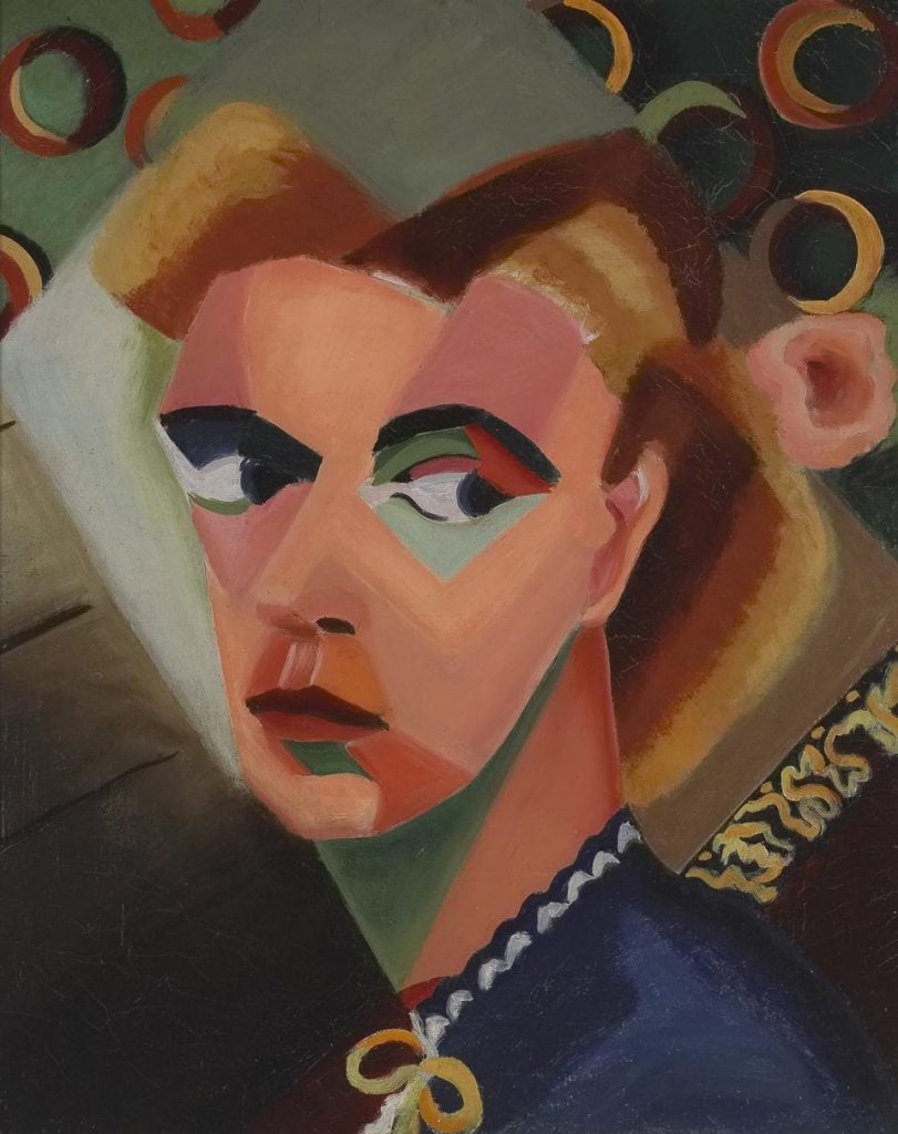 Dusti Bongé, <i> Self Portrait—The Balcony </i> (1943). Collection of the Mississippi Museum of Art.