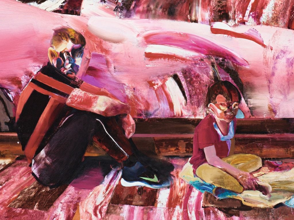 Adrian Ghenie, Rest During the Flight Into Egypt (2016). Courtesy of Los Angeles County Museum of Art.