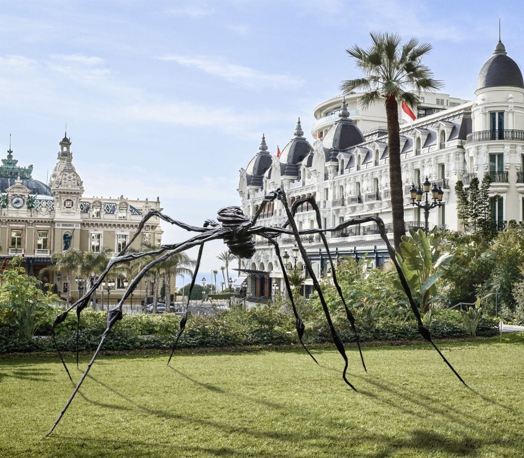 A visualization of Louise Bourgeois Spider (1996) in Monaco. Photo: François Fernandez and Christopher Burk.