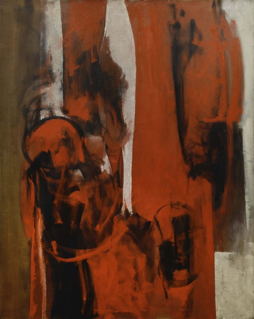 Charles Alston, <em>Red, White, and Black</em> (ca. 1960). Courtesy of the Art Students League of New York. 