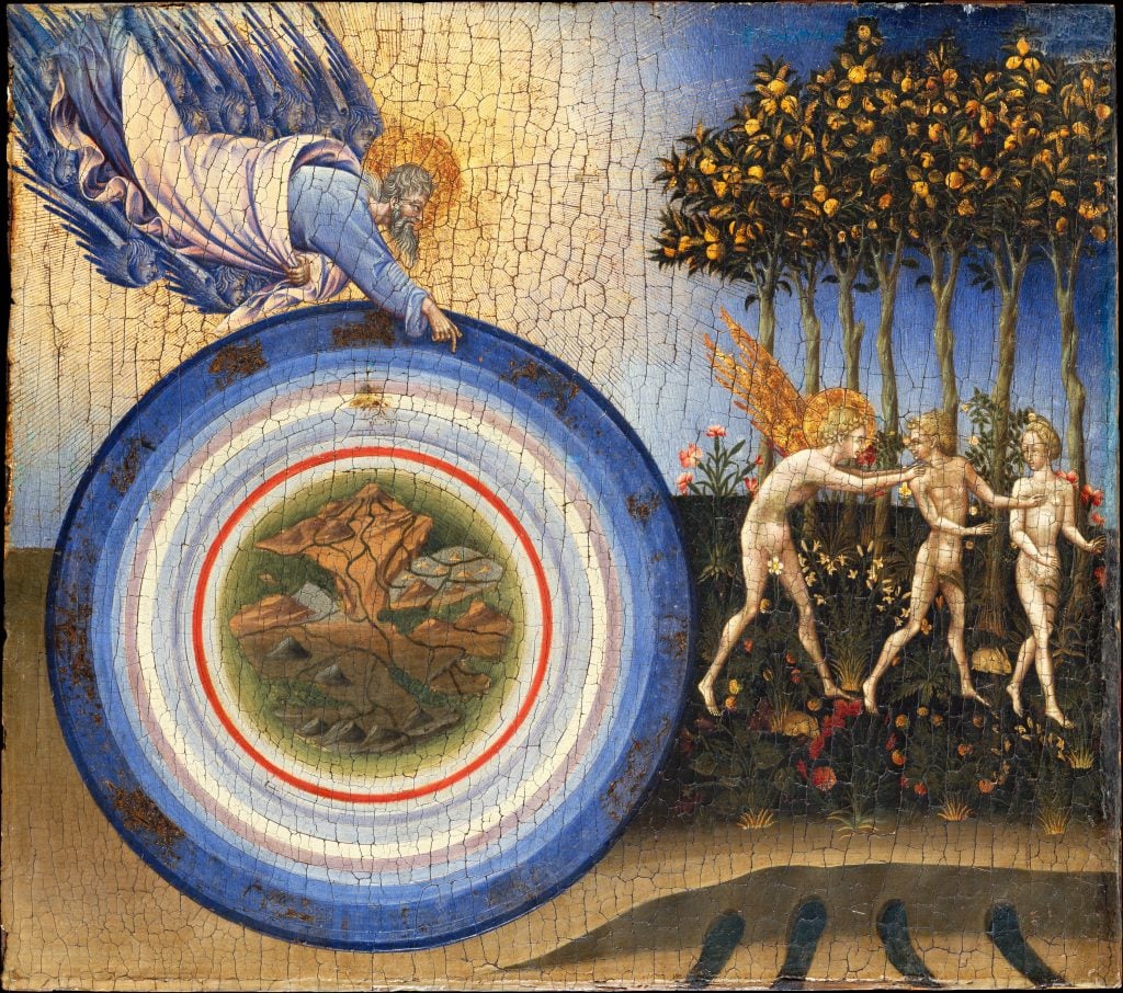 Giovanni di Paolo, <i>The Creation of the World and the Expulsion from Paradise</i> (1445). Courtesy of the Metropolitan Museum of Art.