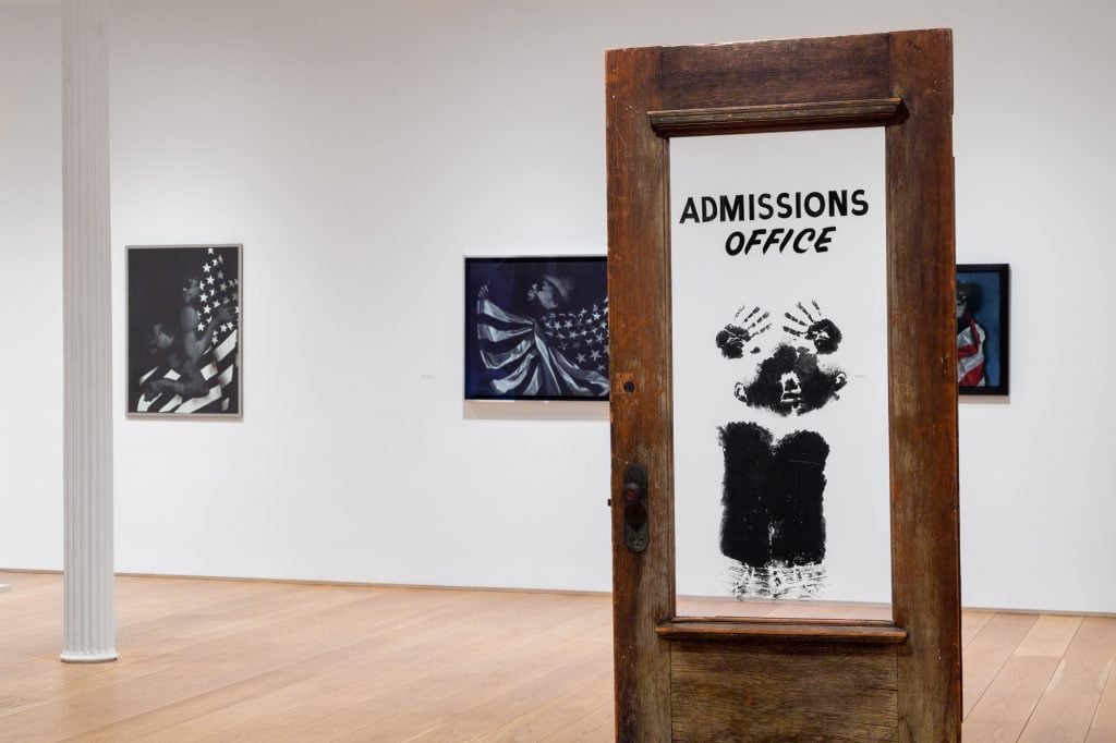 Installation view of "David Hammons: Body Prints, 1968–1979," at The Drawing Center, 2021. Courtesy of The Drawing Center.