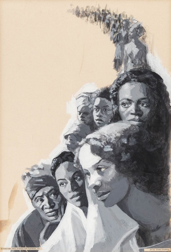 Ernest Crichlow, <em>The Strengths of Black Families</em> (ca. 1970–73). Courtesy of the Art Students League of New York. 