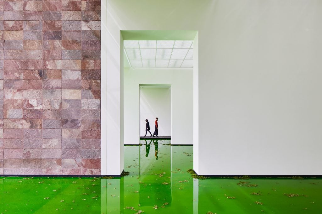 Olafur Eliasson <i>Life</i> (2021). Installation view: Fondation Beyeler, Riehen/Basel, (2021). Courtesy of the artist; neugerriemschneider, Berlin; Tanya Bonakdar Gallery, New York / Los Angeles. © 2021 Olafur Eliasson. Photo: Pati Grabowicz