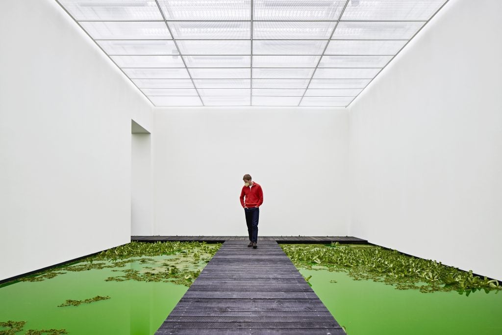 Installation view: Fondation Beyeler, Riehen/Basel, (2021). Courtesy of the artist; neugerriemschneider, Berlin; Tanya Bonakdar Gallery, New York / Los Angeles. © 2021 Olafur Eliasson. Photo: Mark Niedermann.