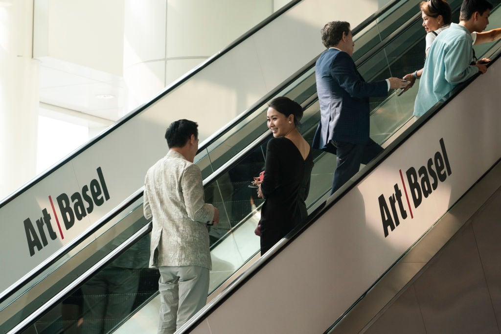 Art Basel Hong Kong organizers are looking forward to having the fair look more like this in 2021. But there are other changes as well. Photo by Theodore Kaye/Getty Images.