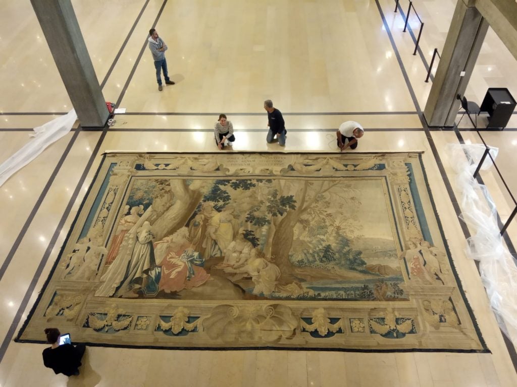 One of two 17th-century Flemish tapestries being restituted by the Tel Aviv Museum of Art in Israel. Courtesy of the Tel Aviv Museum of Art.