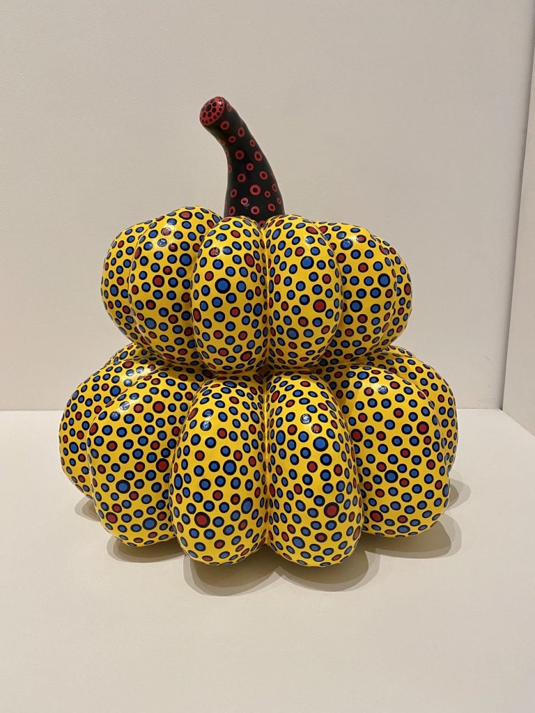 Sculpture in "Kusama: Cosmic Nature" at the New York Botanical Garden. Collection of the artist. Photo by Sarah Cascone.