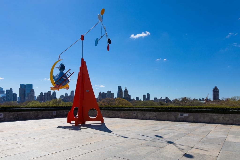 Alex Da Corte, As Long as the Sun Lasts for the 2021 Roof Garden Commission at the Metropolitan Museum of Art, installation view. Photo by Hyla Skopitz, courtesy of the Metropolitan Museum of Art.