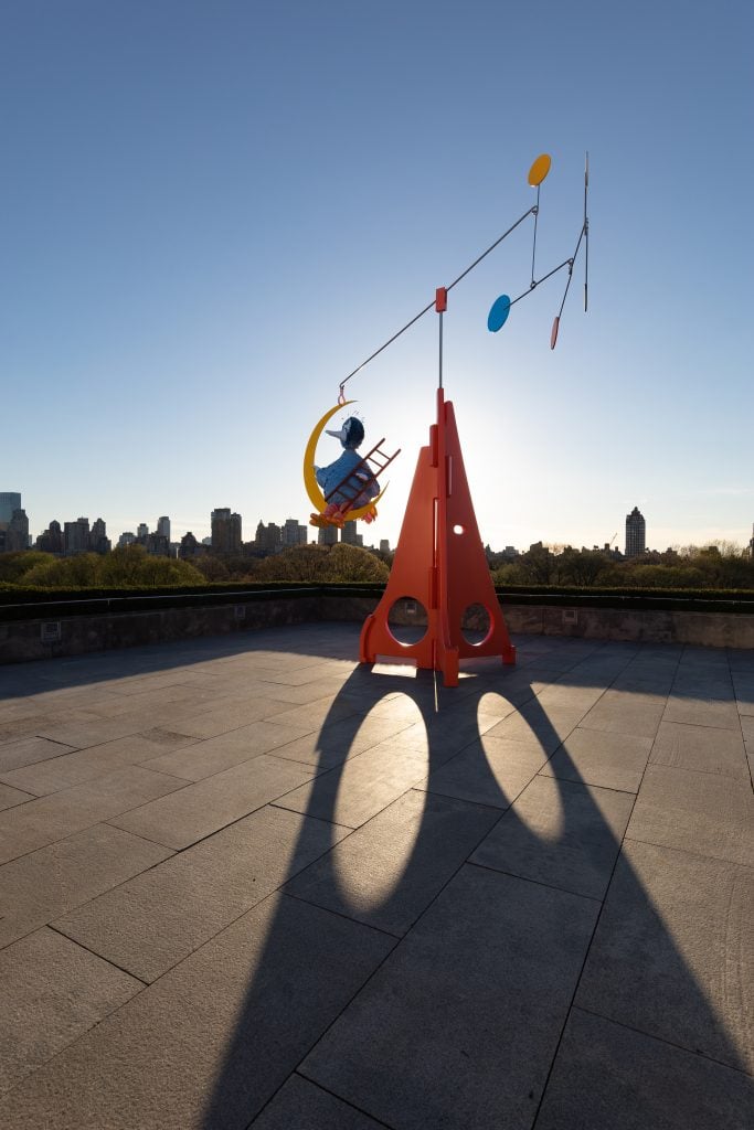 Alex Da Corte, As Long as the Sun Lasts for the 2021 Roof Garden Commission at the Metropolitan Museum of Art, installation view. Photo by Hyla Skopitz, courtesy of the Metropolitan Museum of Art.