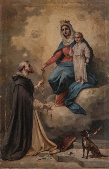 Anonymous, Madonna of the Rosary and Saint Dominic (1850/1899). Santuario e Sacro Monte de Oropa.
