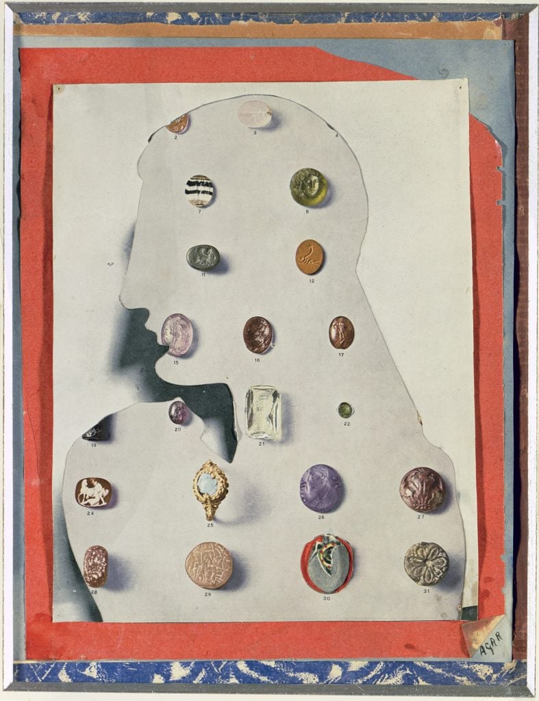 Eileen Agar's collage on paper, Precious Stones (1936). Courtesy of Leeds Museums and Galleries. © The estate of Eileen Agar.