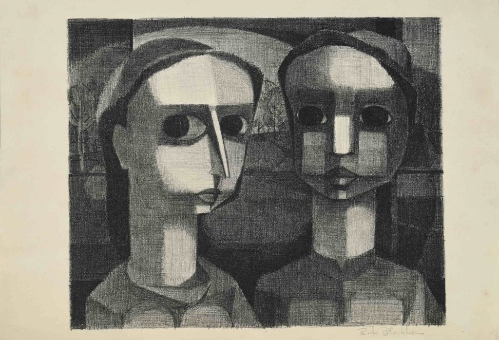 Robert Blackburn, <em>Youth</em> (1944). Courtesy of the Art Students League of New York. 