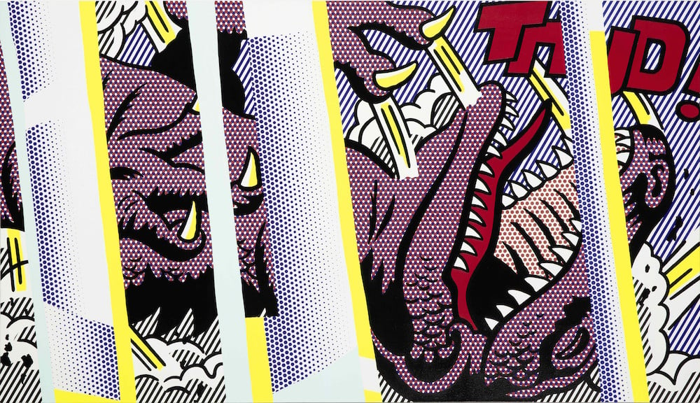 Roy Lichtenstein, Reflections on Thud! (1990). Image courtesy Sotheby's.
