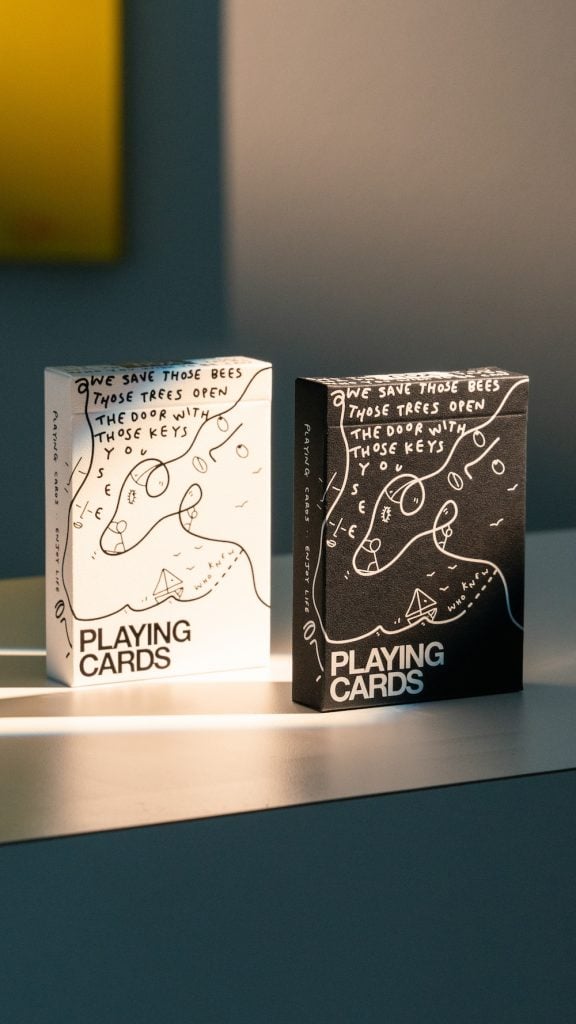 Shantell Martin playing cards for Theory 11's Whitney Museum project. Image courtesy the artist, Theory 11 and the Whitney Museum.