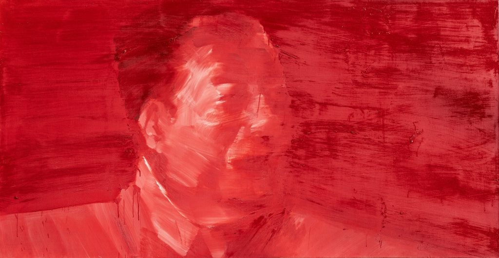 Yan Pei Ming's <i>Portrait of Mao</i> (1991). Courtesy Christian Le Dorze.