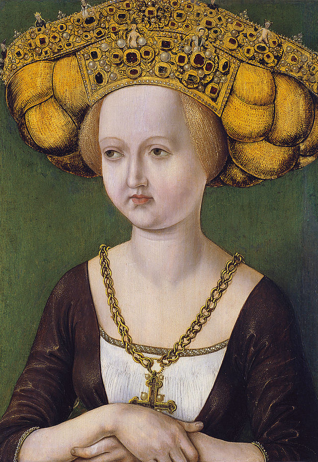 Anonymous Austrian artist, <em>Portrait of Kunigunde of Austria</em> (ca. 1485). Collection of Museo Thyssen-Bornemisza.
