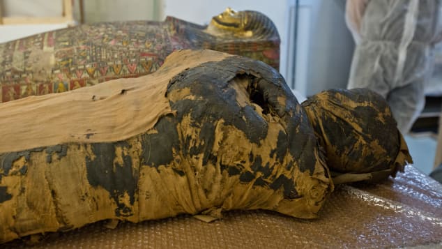 Experts at the Warsaw Mummy Project have discovered the world's first pregnant mummy. Photo courtesy of the Warsaw Mummy Project. 