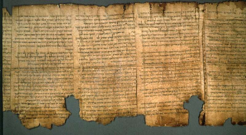 The Great Isaiah Scroll, the longest of the Dead Sea Scrolls. Photo by David Harris, ©Israel Museum, Jerusalem.