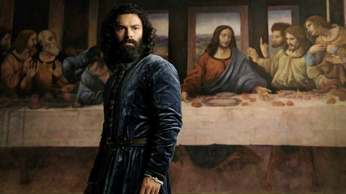 Aidan Turner as the title character in the new Amazon series Leonardo. Production still courtesy of Amazon Prime.