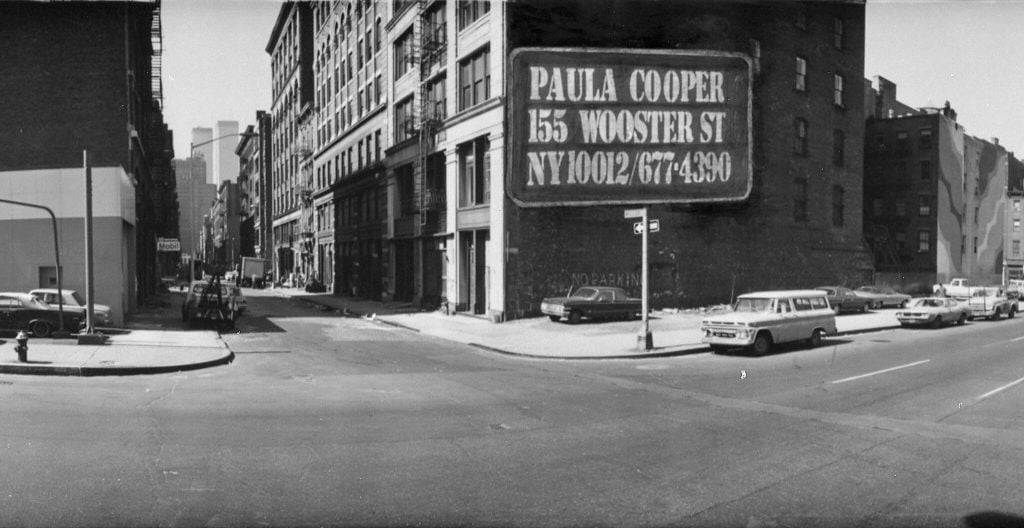 The Paula Cooper Gallery at 155 Wooster Street, in SoHo, in 1973. Photo by Mates and Katz, courtesy of Paula Cooper Gallery.