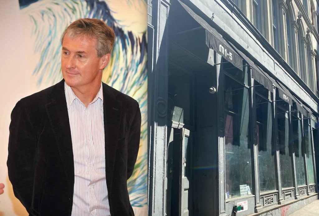 David Zwirner at left; at right, the future site of the gallery's Tribeca outpost. Photo courtesy Getty; photo by Nate Freeman.