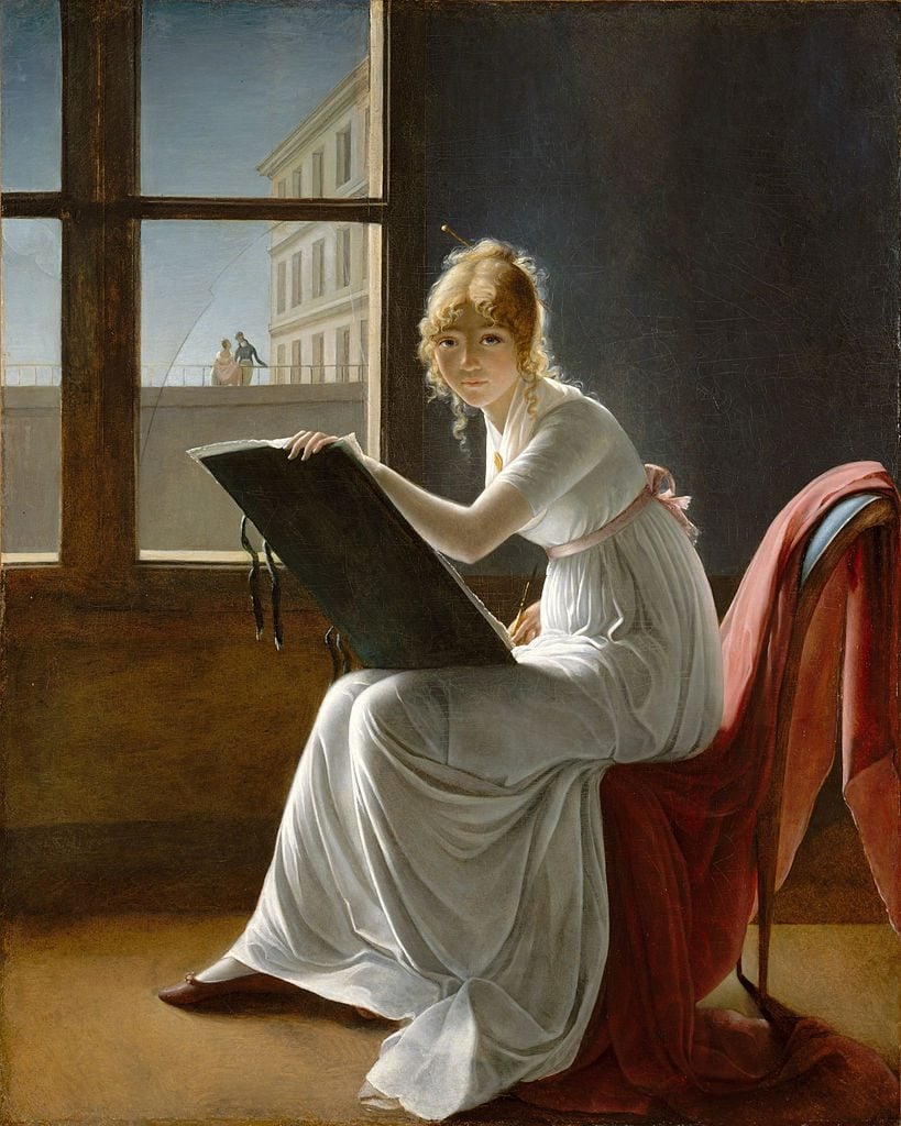 Marie-Denise Villers, <em>Young Woman Drawing</em> (1801). Courtesy of the Metropolitan Museum of Art, New York. 