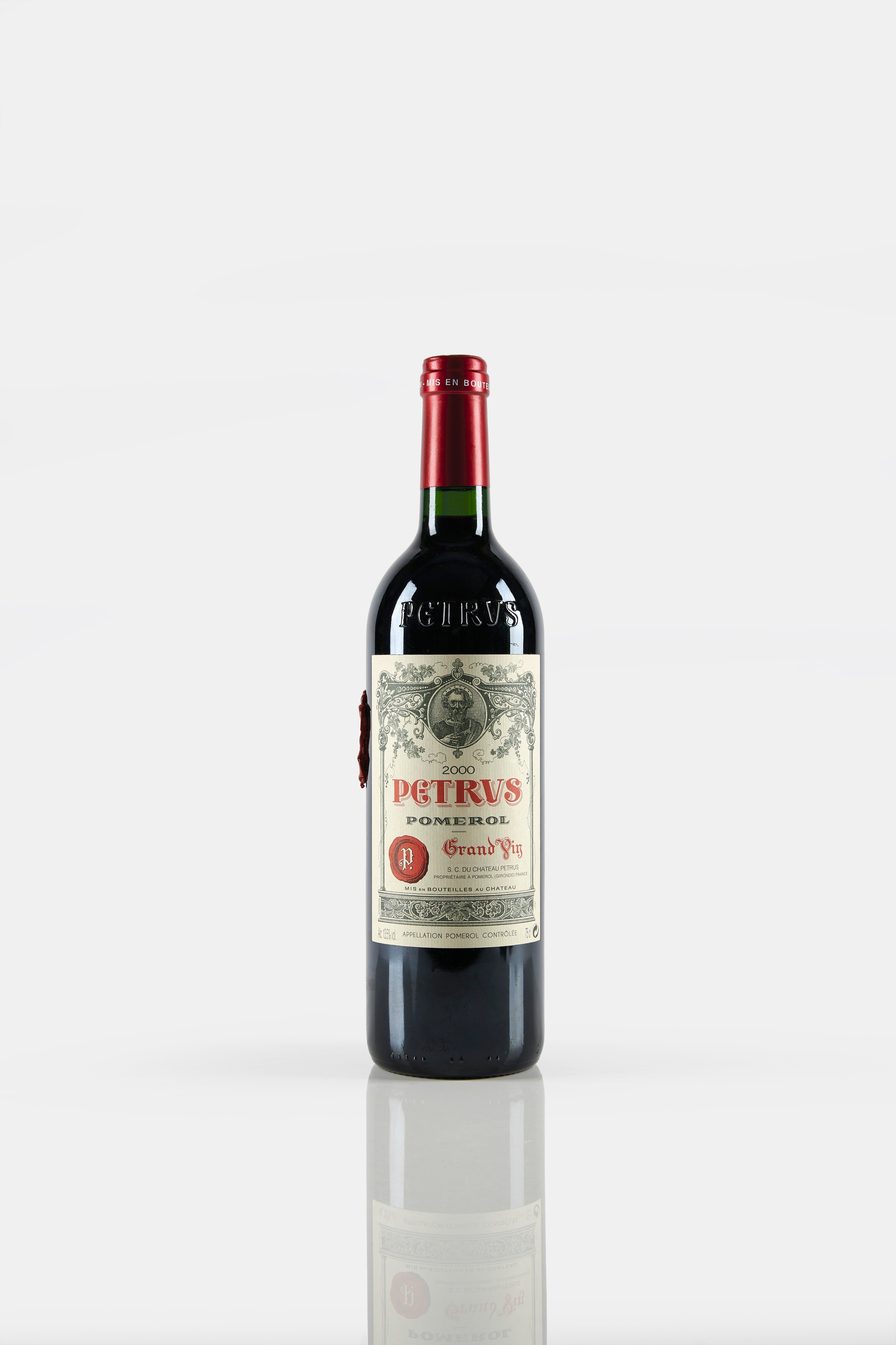 The bottle of Pétrus 2000 that traveled to space. © Christie’s Images Limited 2021.