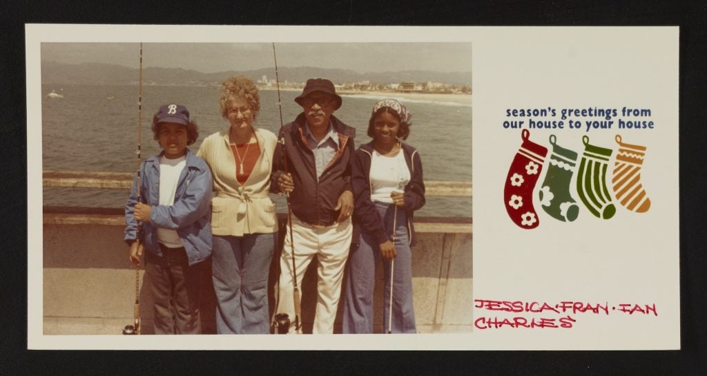 Holiday card from Charles White and family, circa 1974. Photographer unknown. Charles W. Whitepapers, 1933–1987. Courtesy of the Archives of American Art, Smithsonian Institution.