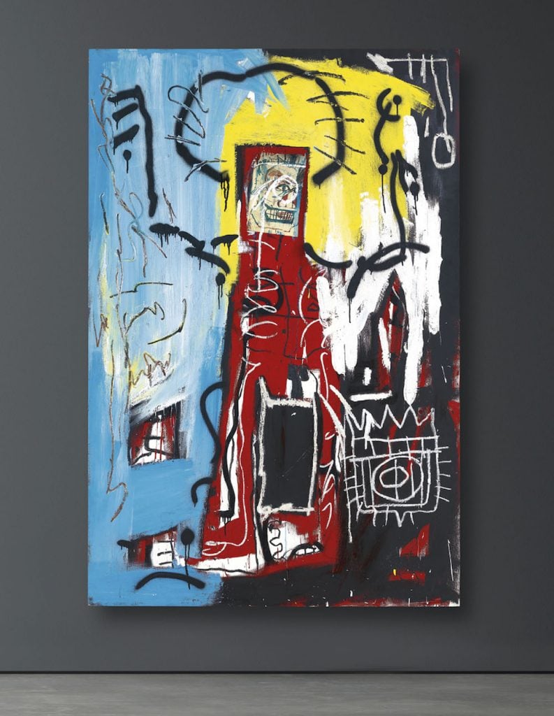 Jean-Michel Basquiat, Untitled (One Eyed Man or Xerox Face) (1981). Image courtesy Christie's