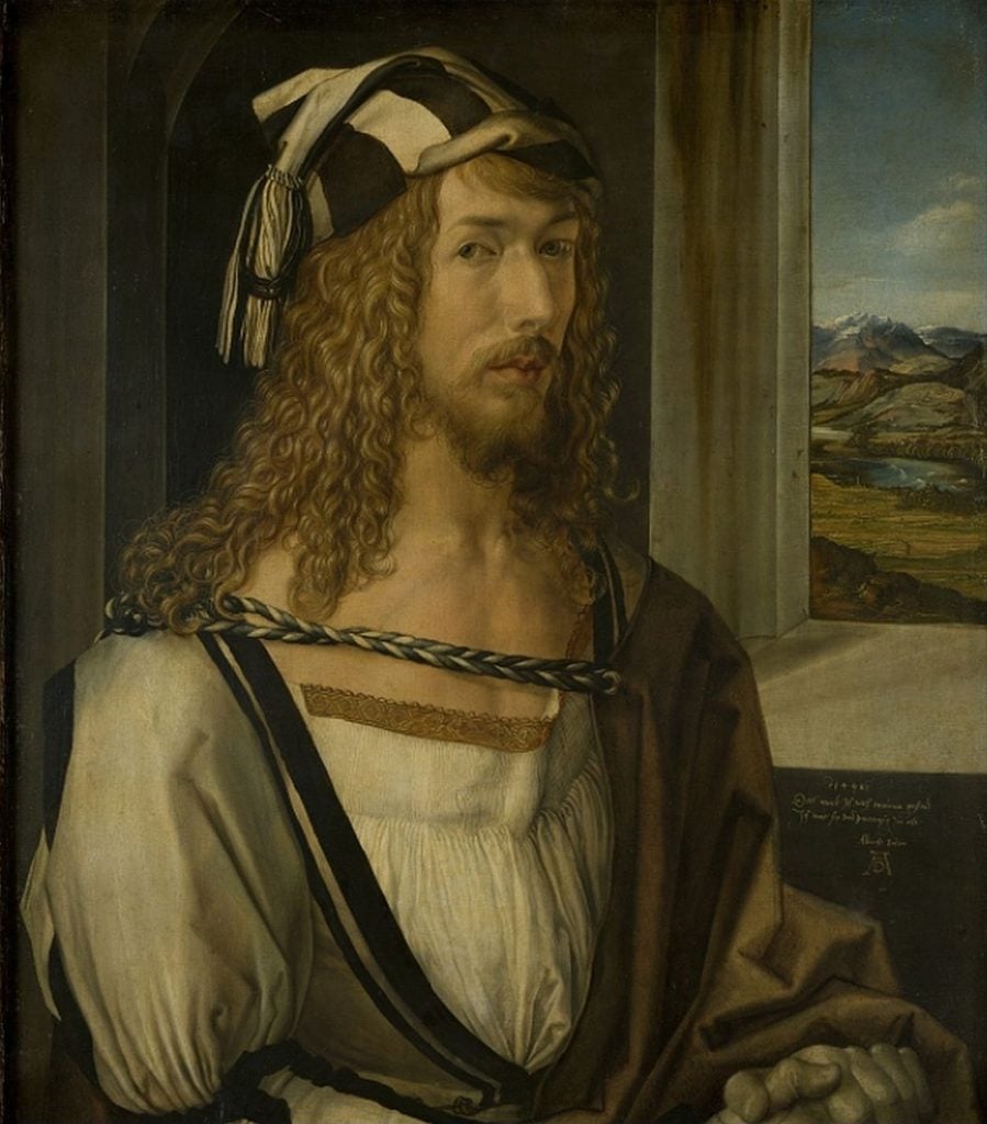 Albrecht Dürer, Self-Portrait (Madrid) (1498). Courtesy of Wikimedia Commons.
