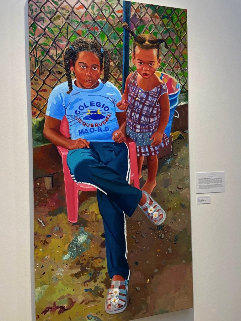 Raelis Vasquez, <i>La Tierra Mia</i> (2021) at Jenkins Johnson Gallery booth at Frieze. <br>Photo Eileen Kinsella