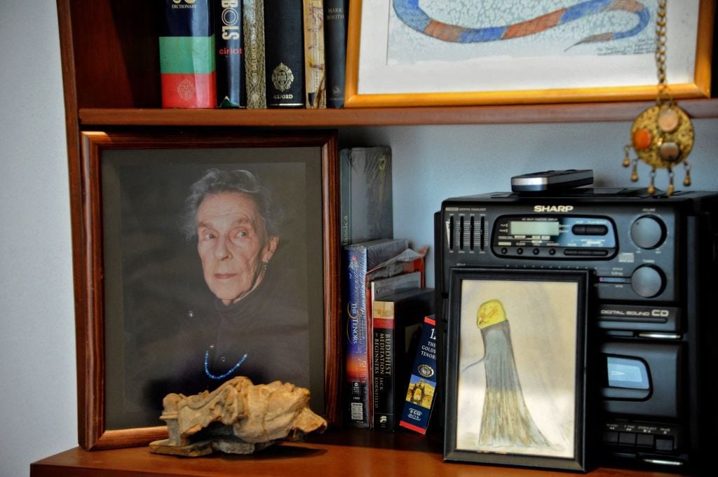 View of Leonora Carrington's portrait at her house and studio in Mexico City, on May 24, 2021. Photo: Claudio Cruz/AFP via Getty Images.
