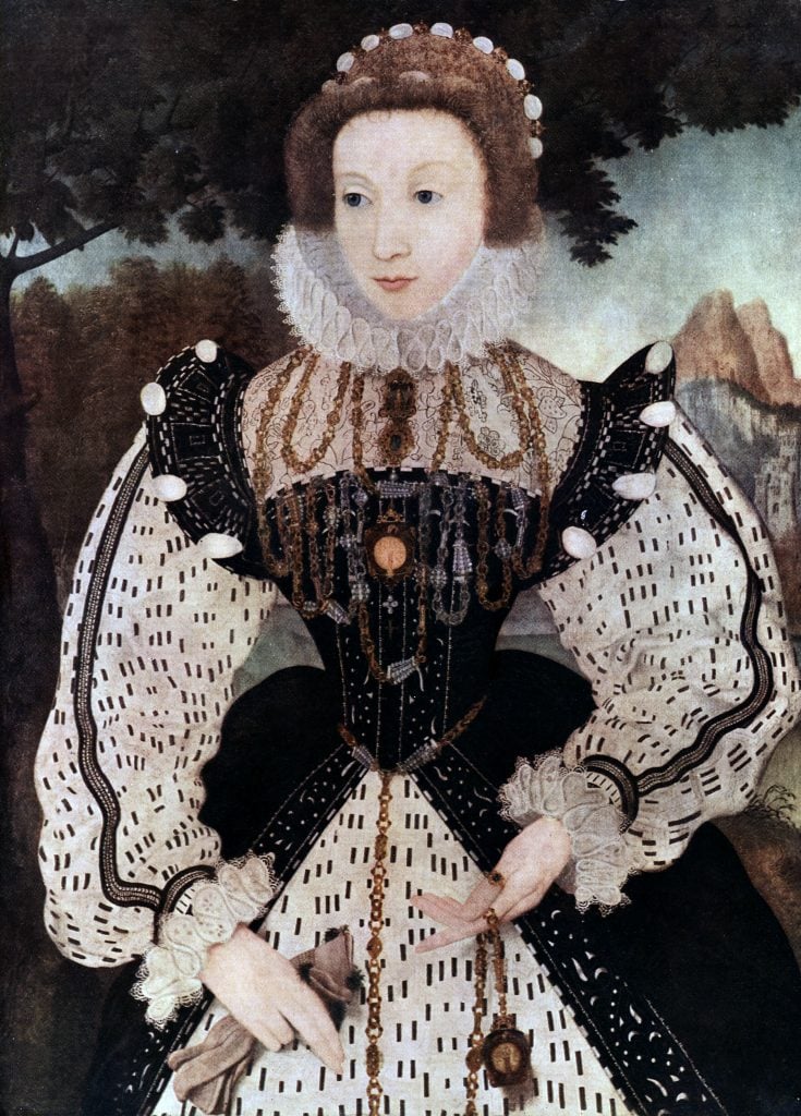 Mary, Queen of Scots clasping her rosary beads. A Catholic, Mary was executed by order of Elizabeth I. (Photo by The Print Collector/Print Collector/Getty Images)