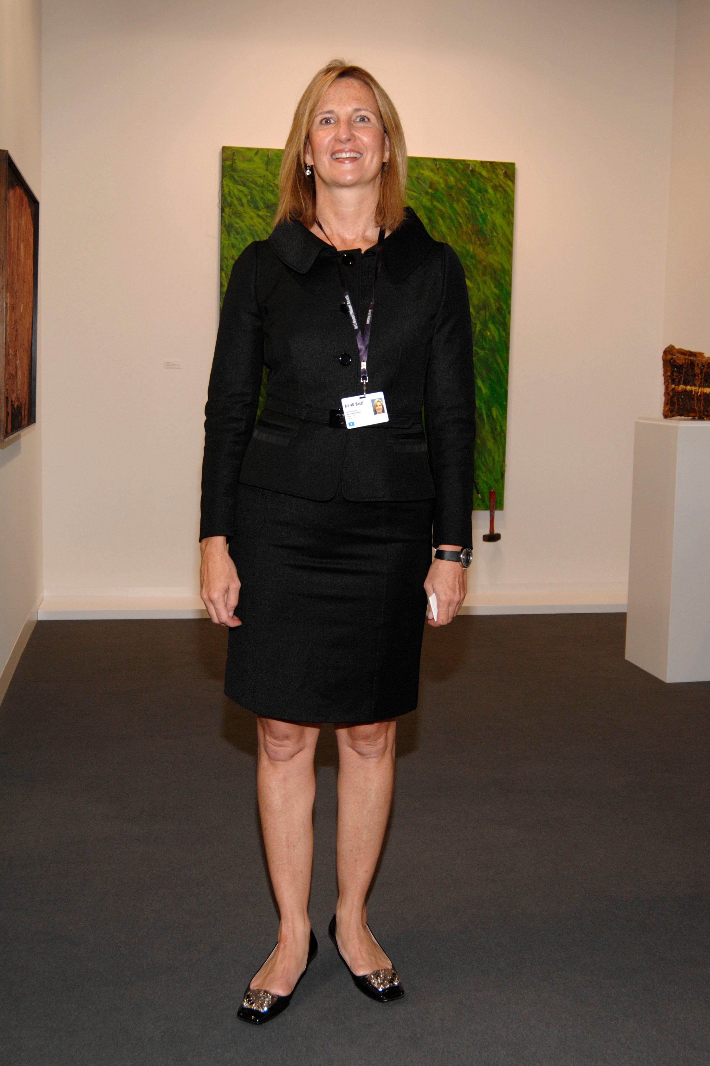 Susan Dunne in Basel, Switzerland. (Photo by JOE SCHILDHORN/Patrick McMullan via Getty Images)