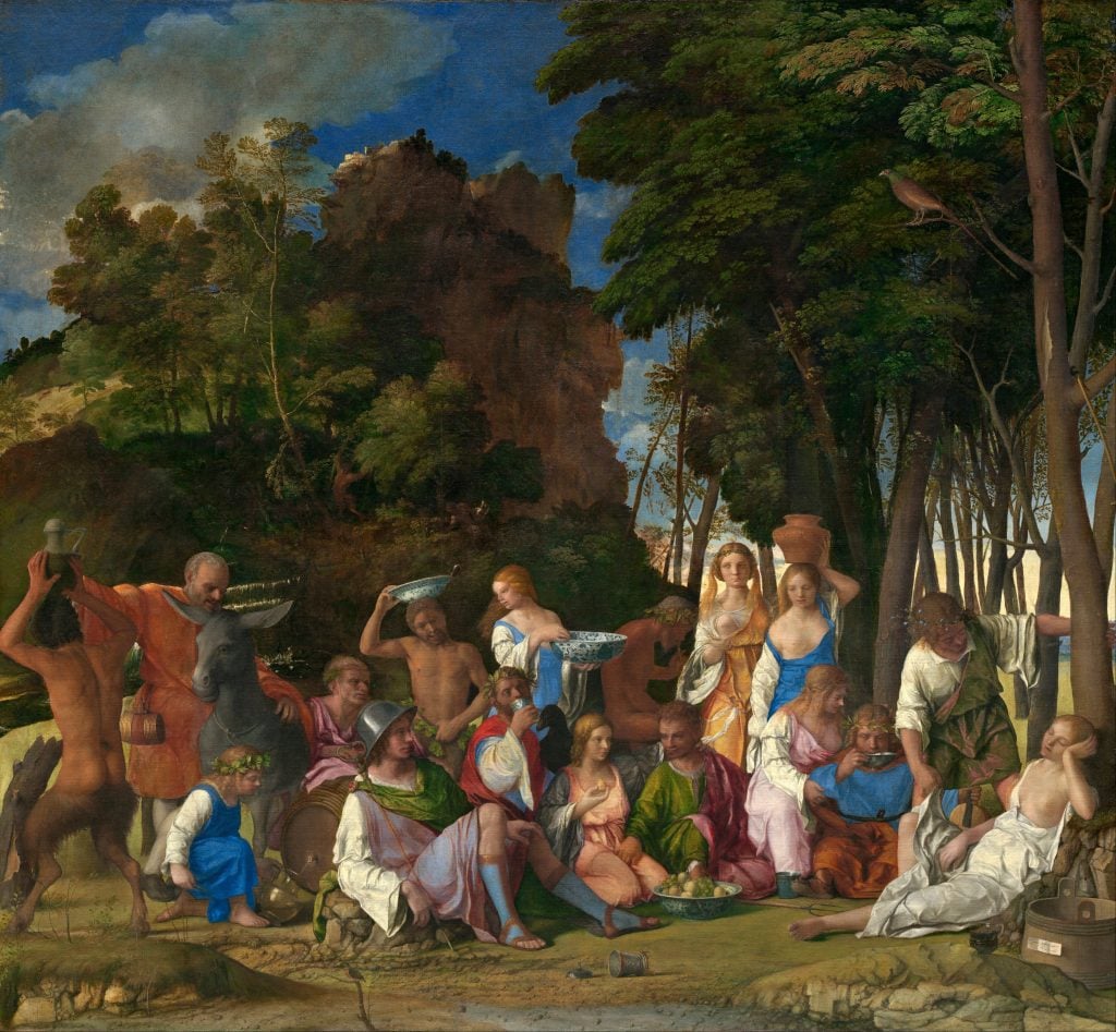Giovanni Bellini, Feast of the Gods (1514). Collection of the National Gallery of Art.