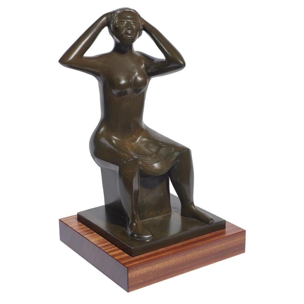 Elizabeth Catlett's Woman Fixing Her Hair will be offered in Clars Auction Gallery's May 23 online sale.