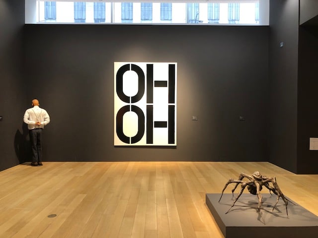 Installation view of Christopher Wool's painting at Christie's New York, ahead of the sale. Photo: Katya Kazakina.