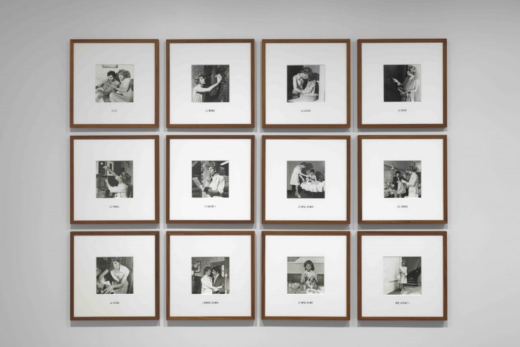 Gallery 3—Exhibition view, "Ouverture" Michel Journiac, 24 heures de la vie d'une femme ordinaire (1974). ©Michel Journiac / ADAGP, Paris 2020. Courtesy Galerie Christophe Gaillard . Photo by Aurélien Mole . Bourse de Commerce — Pinault Collection.
